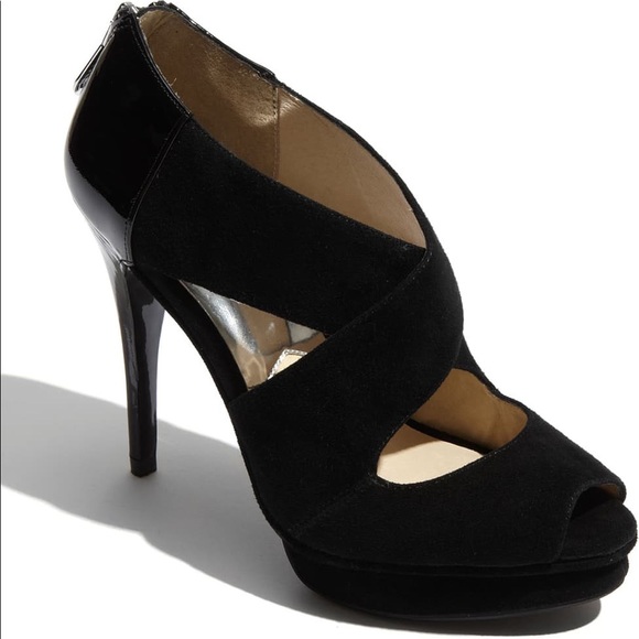 Michael Kors Elena black suede stiletto heels - Picture 1 of 8